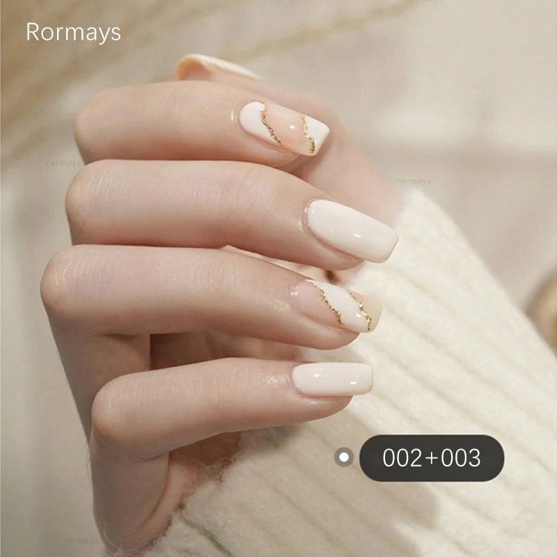 Rormays 1KG off white gel nail polish series cream varnish gel semi permanent UY LED large capacity nail salon special factory