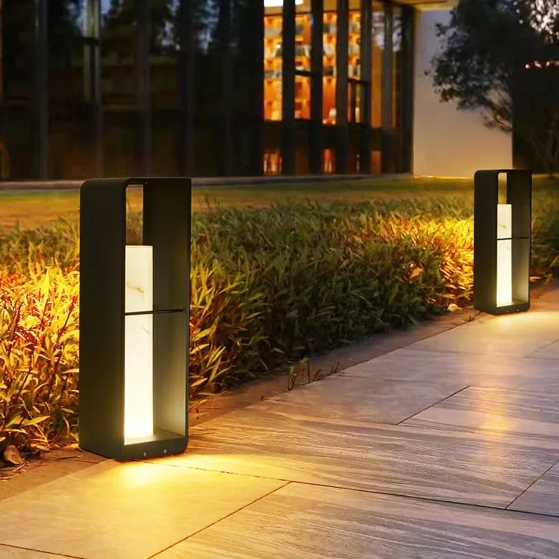 Modern Simple Outdoor Floor Lamp Stainless Steel Hotel Courtyard Garden Park Decor Lighting