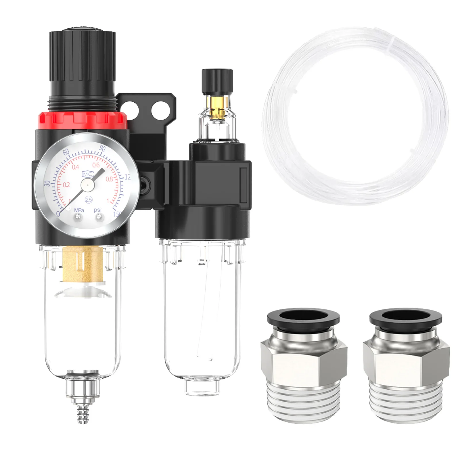 

AFC2000 Воздушный компрессор Сепаратор масла и воды Клапан регулирования давления воздуха Воздушный фильтр Двойной комплект Процессор источника воздуха