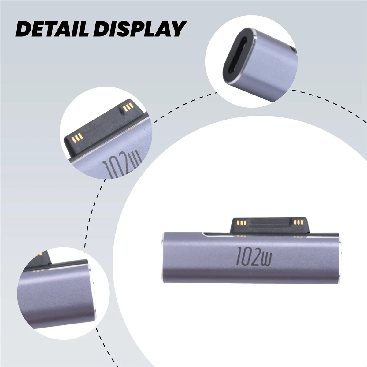 Конвертер для быстрой зарядки USB C Type C PD, 102 Вт для Surface Pro 3 4_BSH