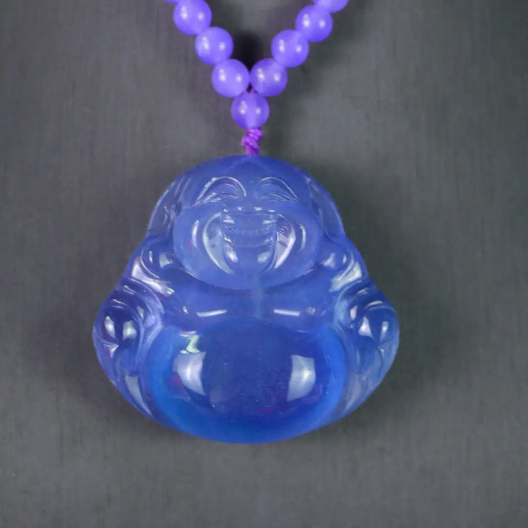 

Perfect High Ice Seiko engraved Maitreya amulet, exquisite jewelry, free chain, free box.