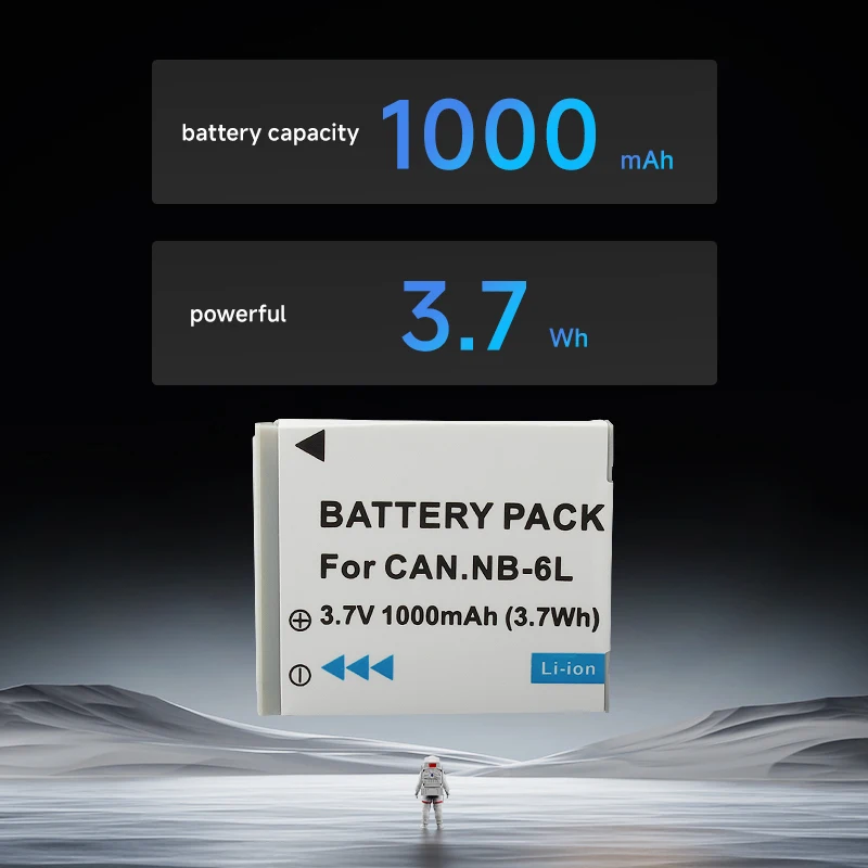 Rechargeable NB-6L Battery For Canon Powershot Compatible with D10 S95 S120 SX240 SX270 SX510 HS ELPH 500 Cameras