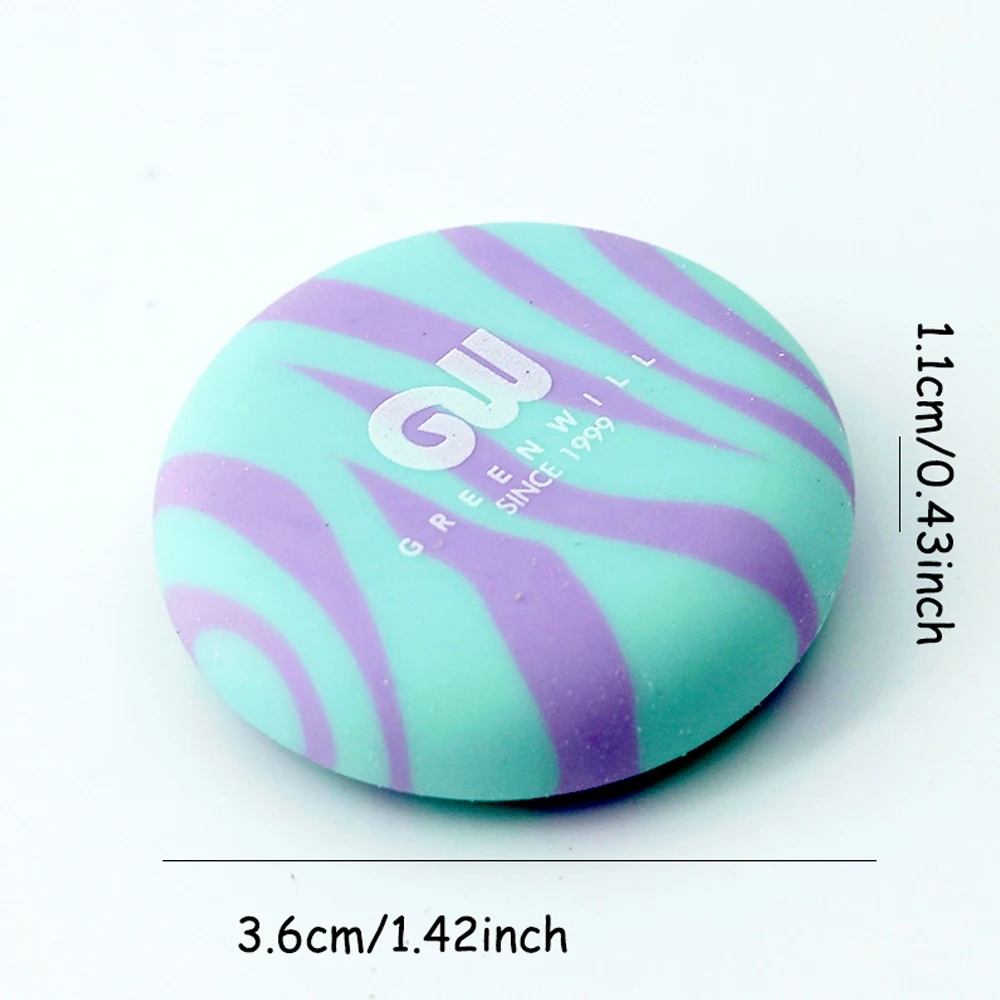 Cute Round Multicolored Eraser, Durable and Easy to Erase, Perfect for Students and Office