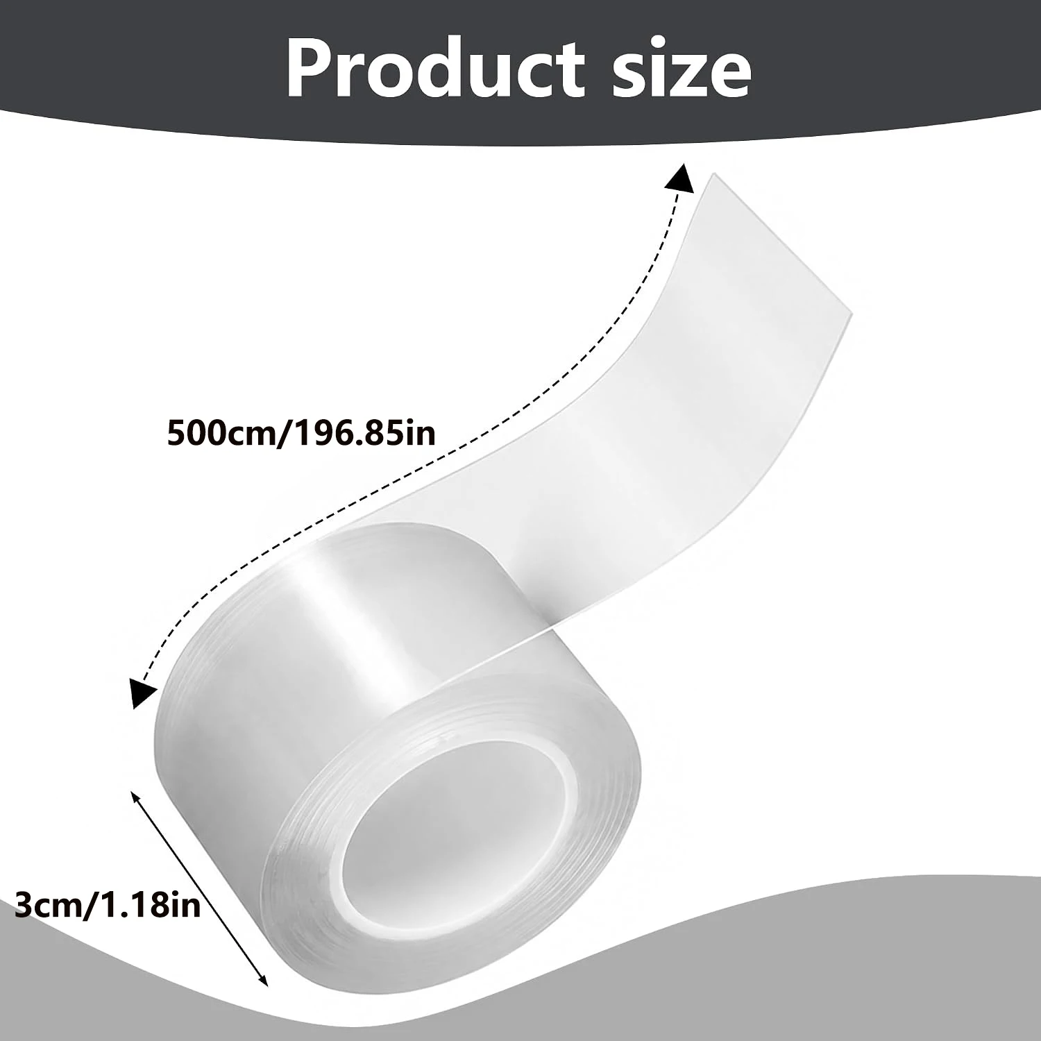 Kitchen Tape Anti‑Mildew Transparent No Trace Acrylic Kitchen Sink Stovetop Bathroom Seam Strong Self‑Adhesive Tape