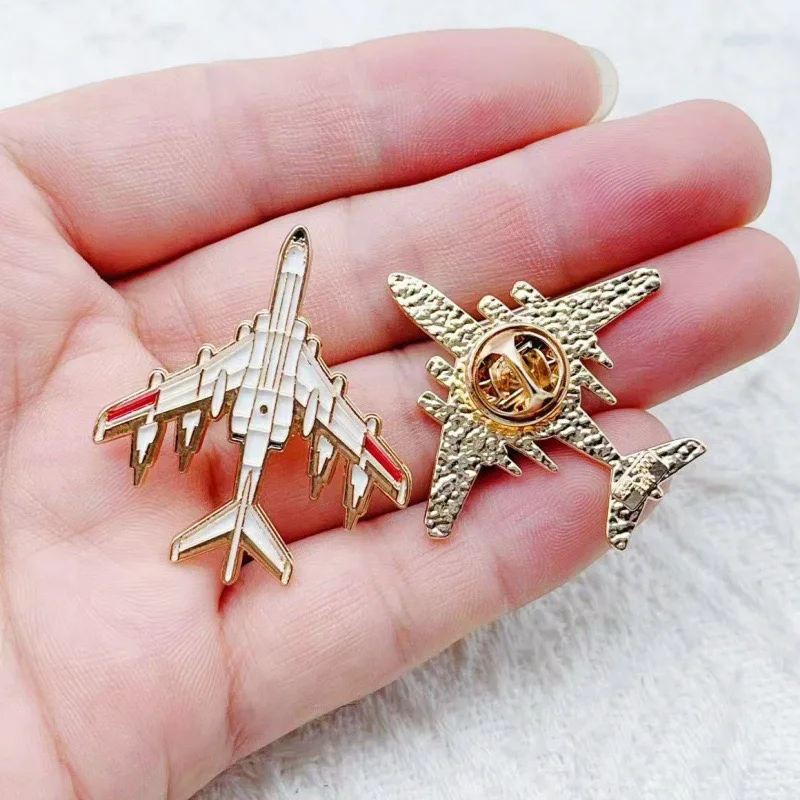 6pcs aircraft enamel brooch badge metal badge jewelry gift for friends and children image 2