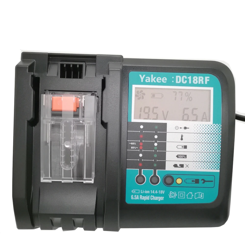 18VRC Battery Charger  3A 6A For Makita 14.4V 18V Bl1830 Bl1430 BL1860 BL1890 Tool charger Cooling Fan