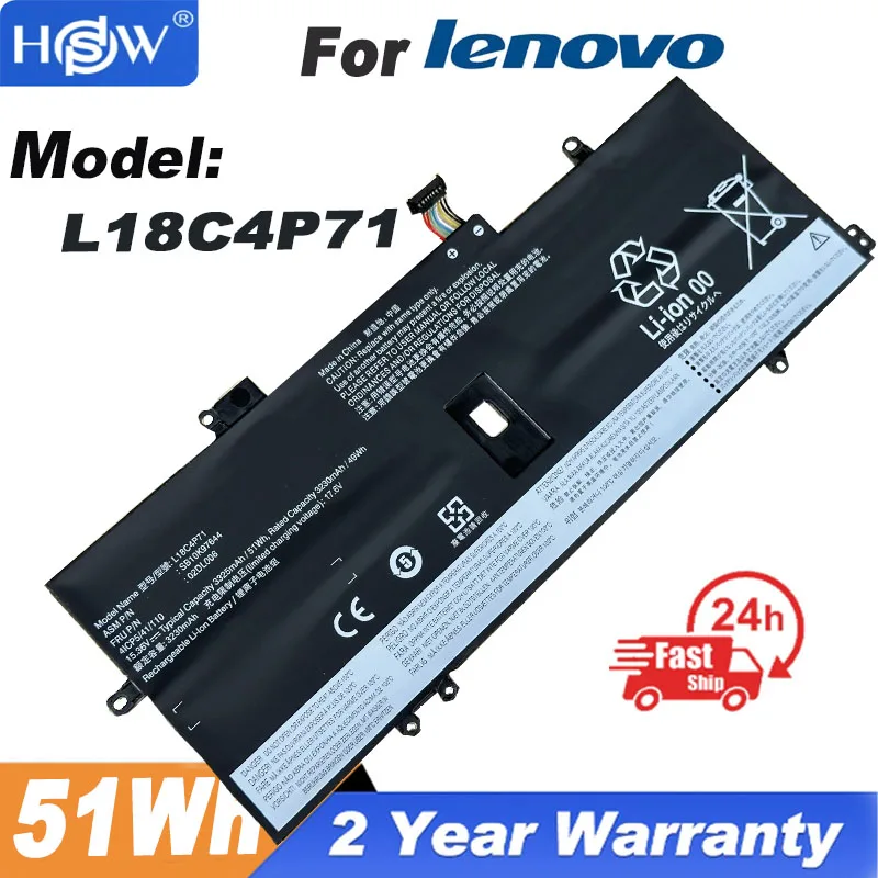 

L18M4P72 L18C4P71 Battery For Lenovo Thinkpad X1 Carbon 7th 2019 2020 Series L18L4P71 SKB10K97642 02DL004 02DL005