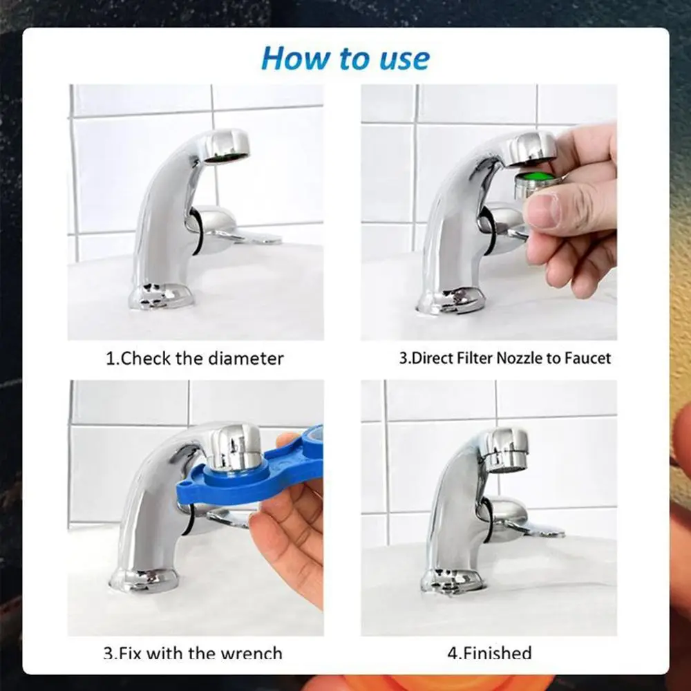 Aerators Blue Orange Spanner Splash Filter Universal Faucet Aerator Detached Install Spanner