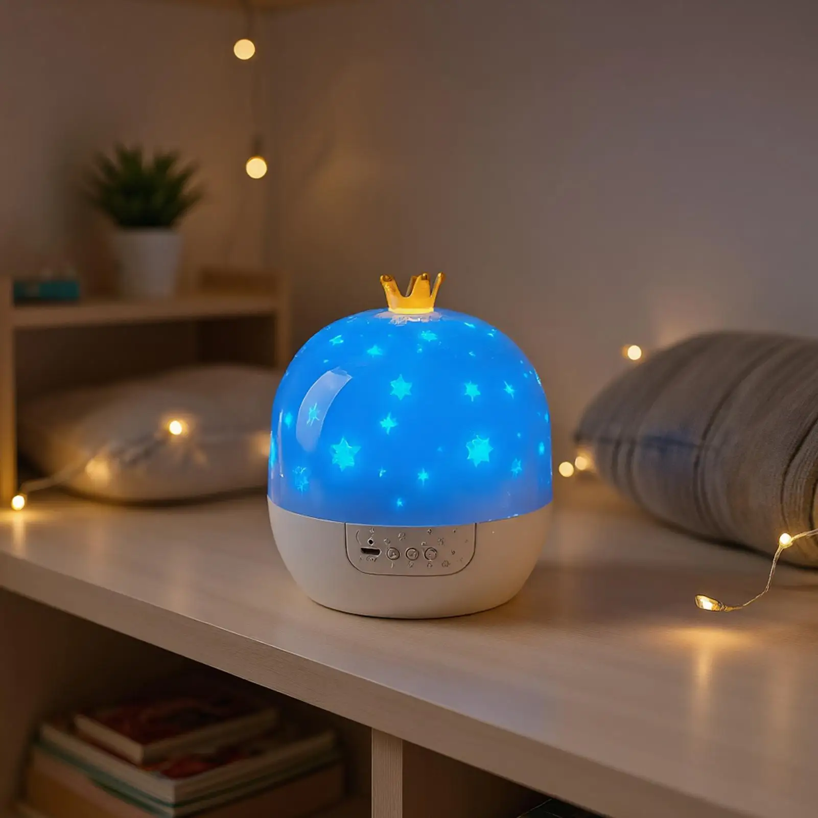 Proyector de luz nocturna para niños, luz nocturna con música, proyector de techo giratorio de 360 grados para pared de guardería, dormir para dormir en la hora de dormir