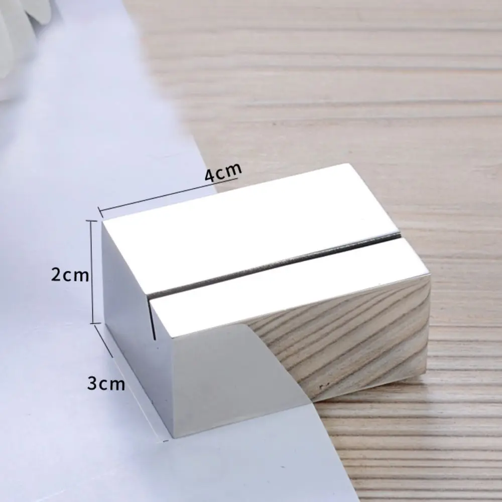 

Display Stand Stainless Steel Card Holder Solid Creative Number Sign Holder Funny Menu Memo Holder Hotel Seat Card