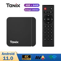 Tanix W2 Smart TV Box Android 11.0 Amlogic S905W2 4G 32G 64G 2.4G&5G Dual Wifi Support AV1 3D BT 4K Media Player Set Top Box