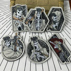 Spectre Squad Morale Badges Hook&Loop Embroidery Patches Tactical Combat Backpack Stickers Military Skull Warrior with Gun Patch