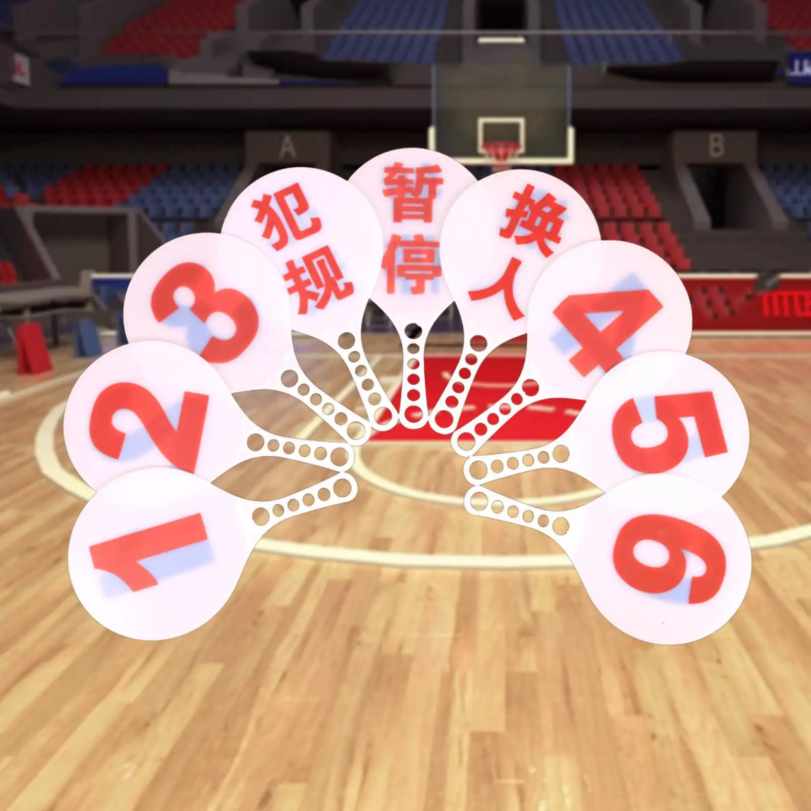 9Pcs Basketball Referee Match Boards Numbers 1-6 Suspend Judge Boards Score Paddles Match Accessories Sports Judge Match Boards