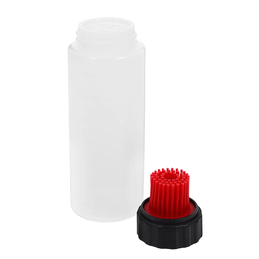 

175Ml Silicone Oil Brush Bottle Leakproof With Measurement Scale For Bbq Cooking Kitchen Gadget Tool Basting Brush Oil Dispenser