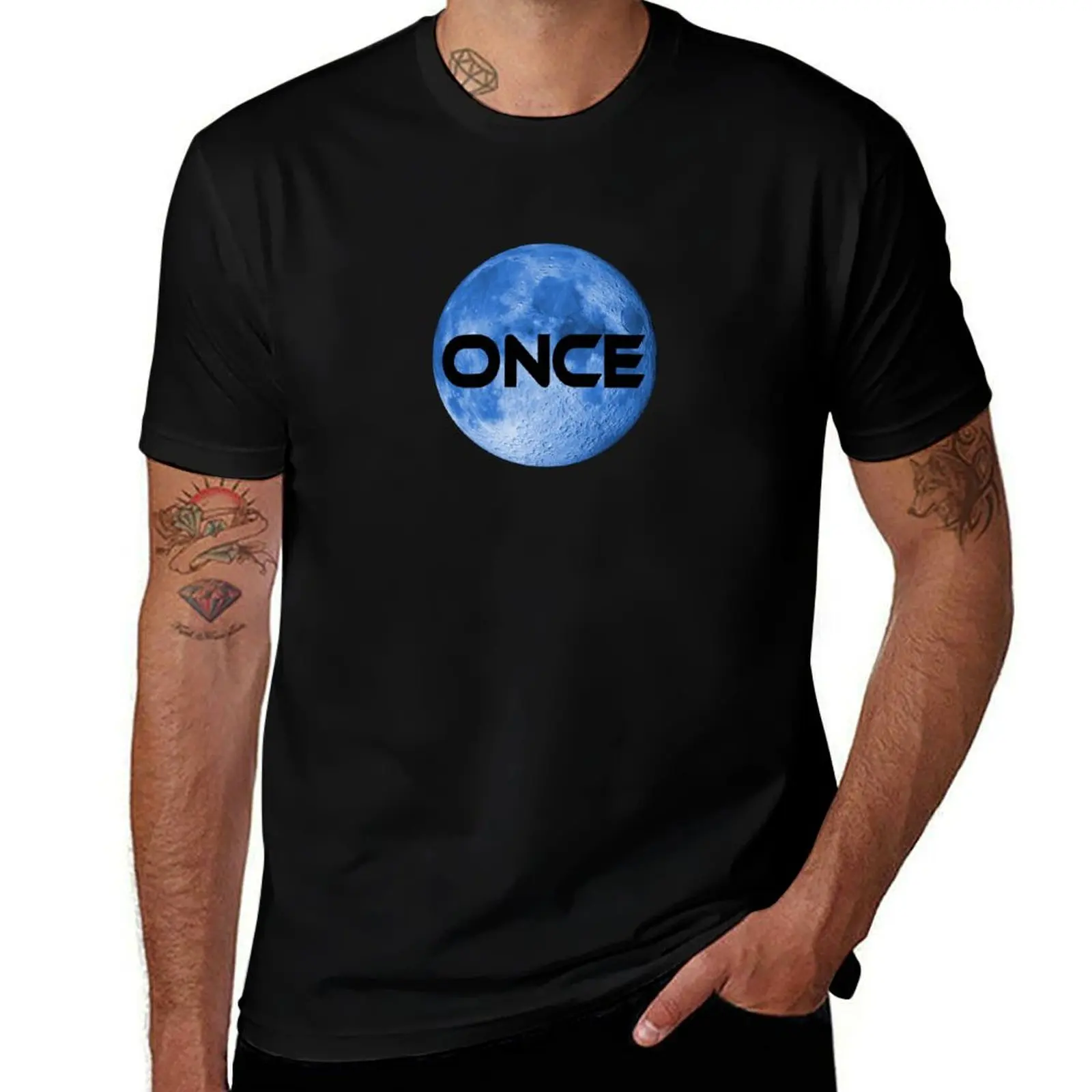 Футболка Once In A Blue Moon, долговечная повседневная футболка