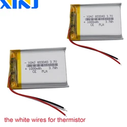 3.7V 1000 mAh 3.7Wh Li-Polymer Lipo Rechargeable Li Lithium Battery 3-Wires NTC Thermistor 803040 For Driving Recorder Camera