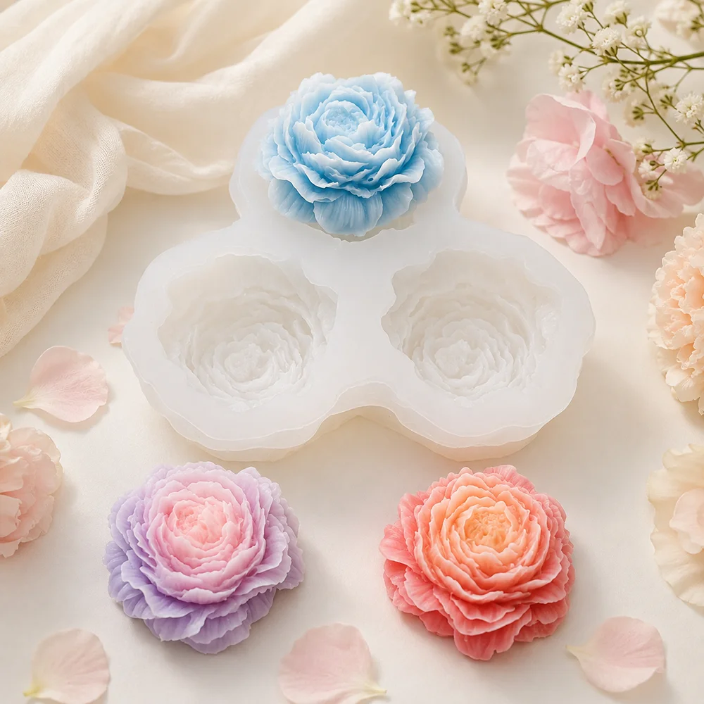 Flower Silicone Candle Silicone Molds Resin Craft Gypsum Mold Handmade Soap Molds Forms Mold Factory Supplier