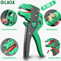 LAOA 4 in 1 Wire Stripping Pliers Cable Cutting Nippers Adjustable Electrician Pliers Multifunctional Wire Stripper Strip Tool