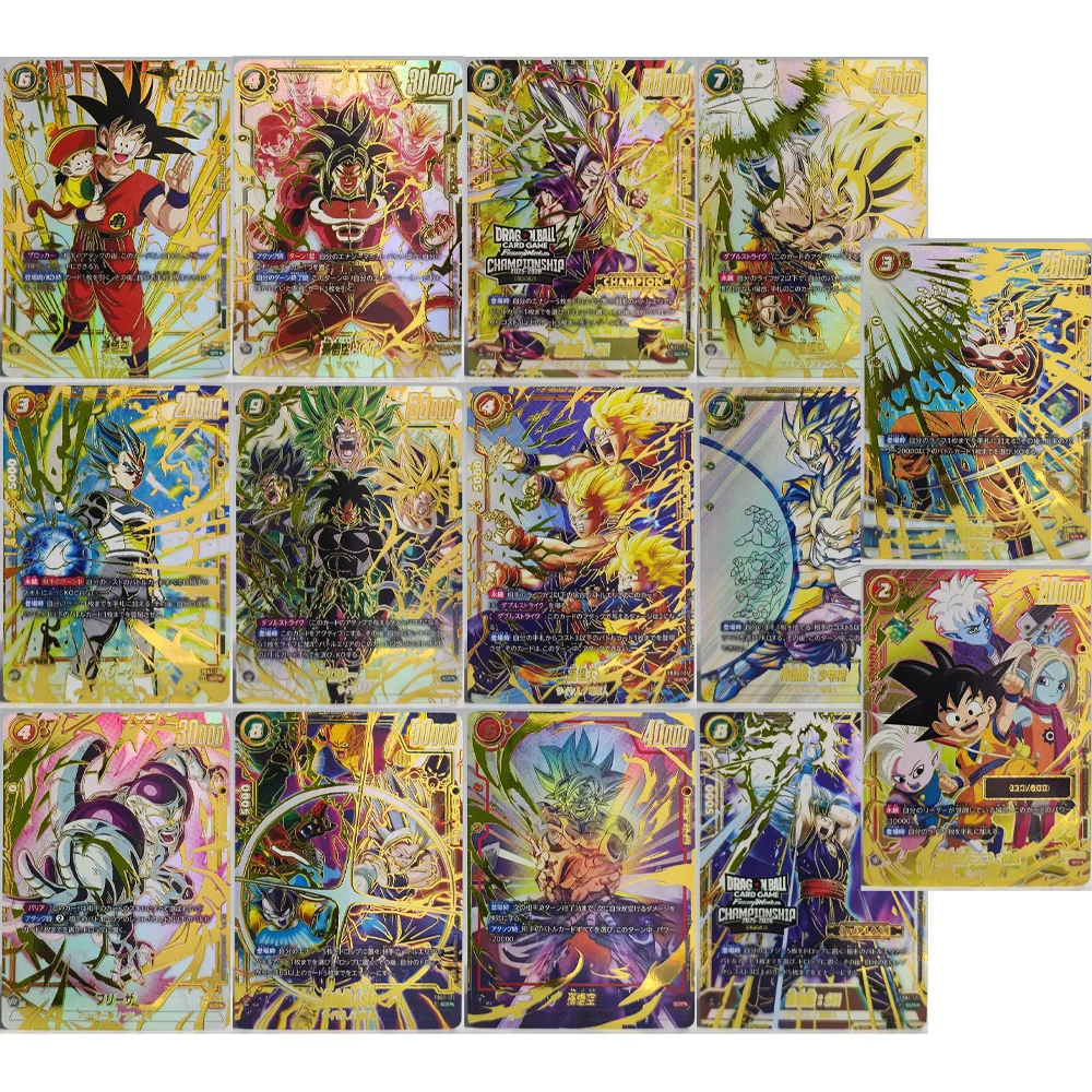 Tarjeta Coleccionable de Arte Alternativo DIY de Dragon Ball Super Fusion World, Son Gohan SH, Son Goten, Son Goku, Broly BR, Super, Edición Japonesa