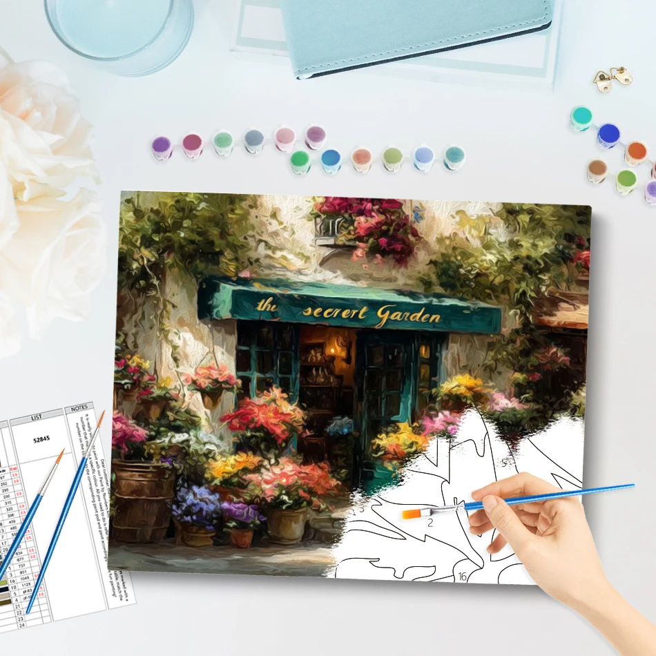 

GATYZTORY Painting By Numbers On Canvas To Paint Watercolor Landscape Picture Drawing Coloring By Numbers Crafts Decoration Home