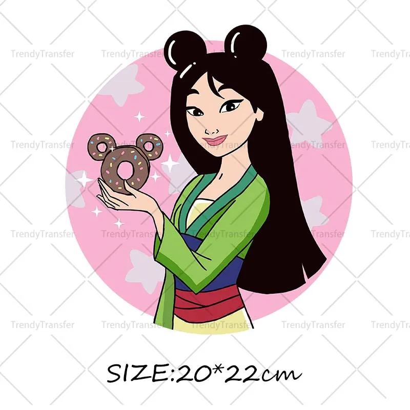 Dessert Prinses Ijs Ijzer Op Transfers Warmte Pers Stickers Voor Kleding Thermische Trasnsfer Prints