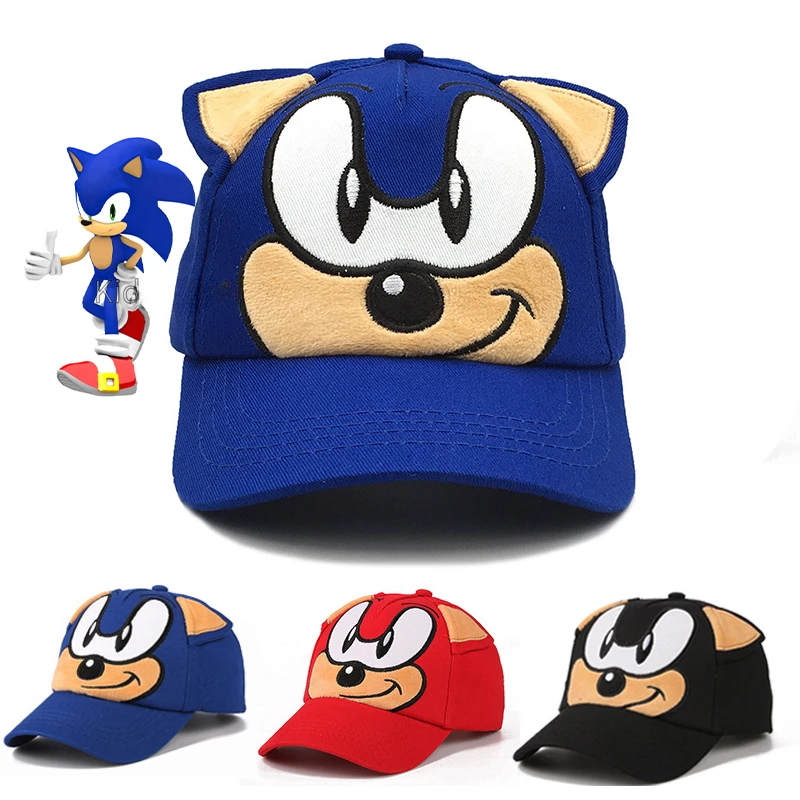 Cartoon Sonic Cosplay Baseball Caps Boy Girls Baby Summer Sun Hats Children\'s Hip-Hop Cap Kawaii Photography Props Leisure Hat