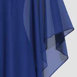 Weiblicher asymmetrischer Chiffon -Umhang, positive Größe, kalte Schulter, Überlappung, Monochrom, runder Kragen, heiße Kleidung, elegant, Sommer 6 Hauptverkäufe mit Overlay - №6