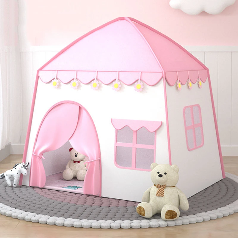 Big Size Baby Castle Portable Children Tent Folding Kids Tent Baby Play House Large Girls Pink Princess Castle Child Room Decor