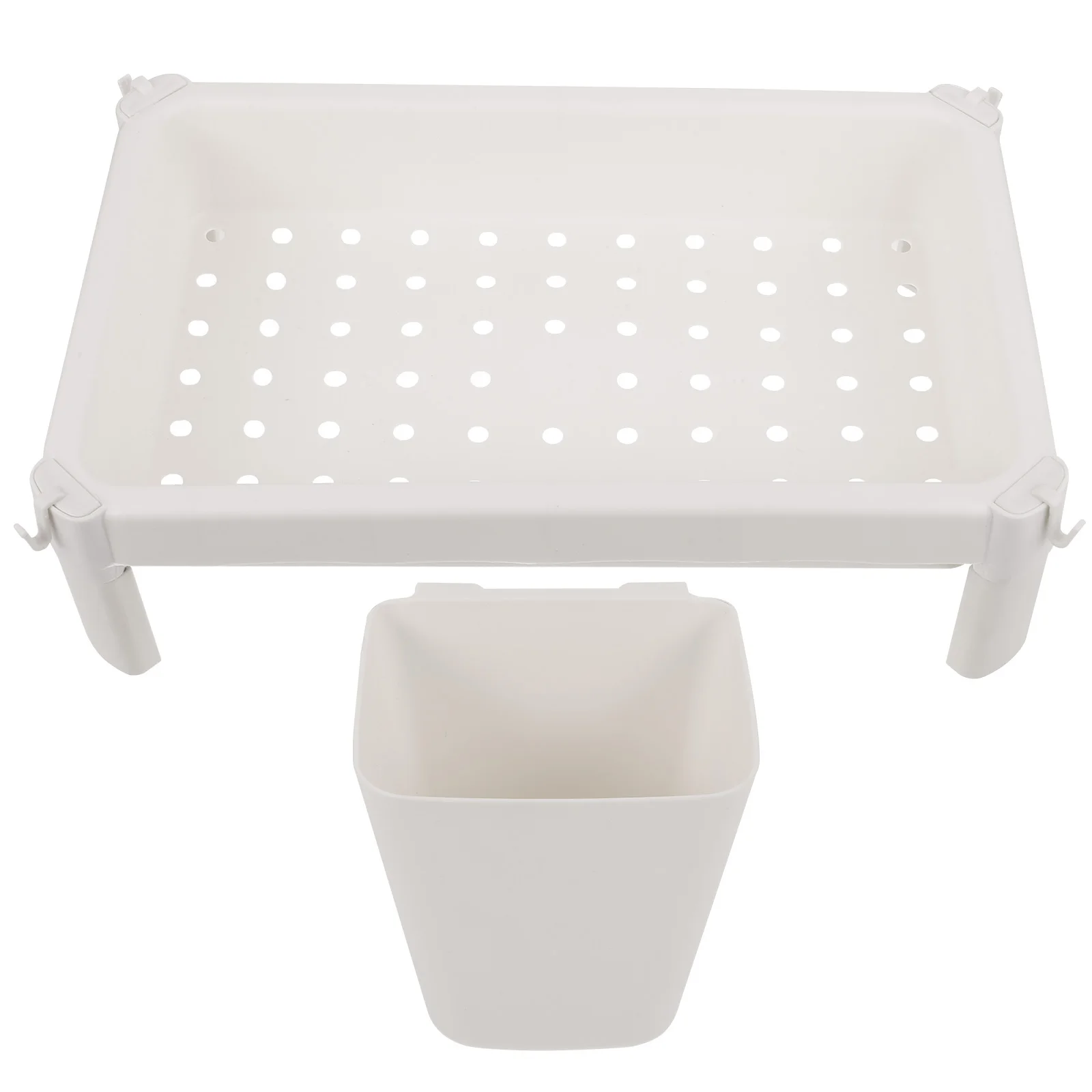

2 Pcs Crevice Storage Rack Shelving Racks White Pp Plastic Bathroom Floating Shelves