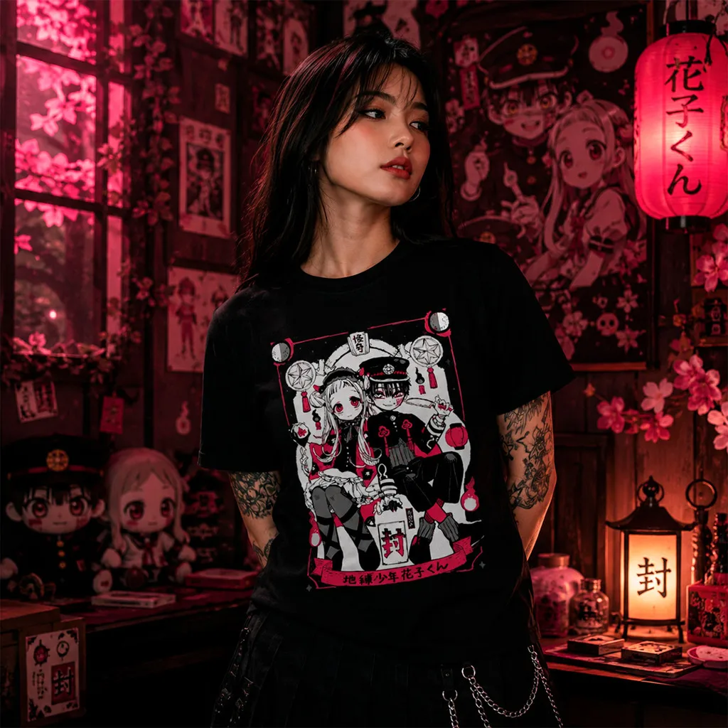 Chainsaw Man Pochita Front Back Double Sided Graphic T Shirt Denji Orange Text Anime Streetwear Men Women and Kids Tee
