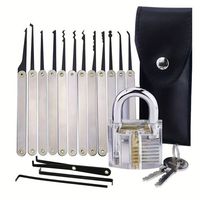 Professional Lock Pick Set Hand Tool Locksmith Tools Remove Hooks Lock Pin Broken Key Extractor  Practice Pick Lock Combination