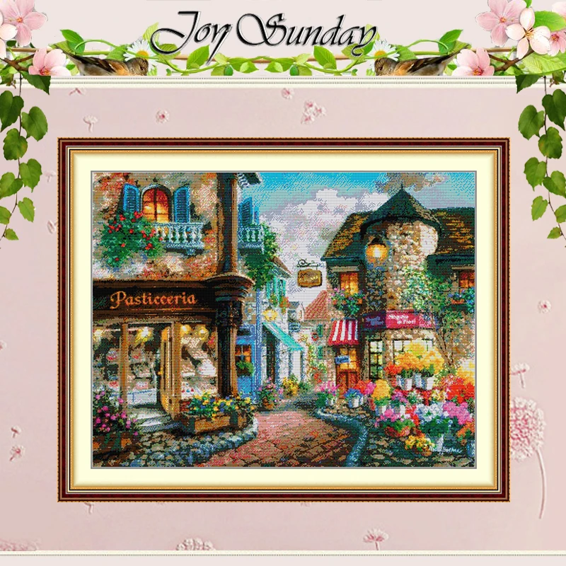 

Набор для вышивания крестиком по схемам Fantasy Town Patterns, DIY, 11CT 14CT 16CT, HD, с нанесенным рисунком, DMC, набор для вышивания, рукоделие