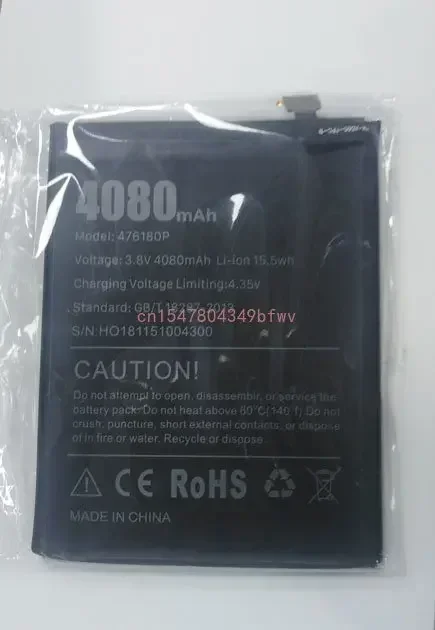 100% New  4080mAh Battery 476180P For Vernee T3 Pro Phone Latest Production High Quality Battery+Tracking number