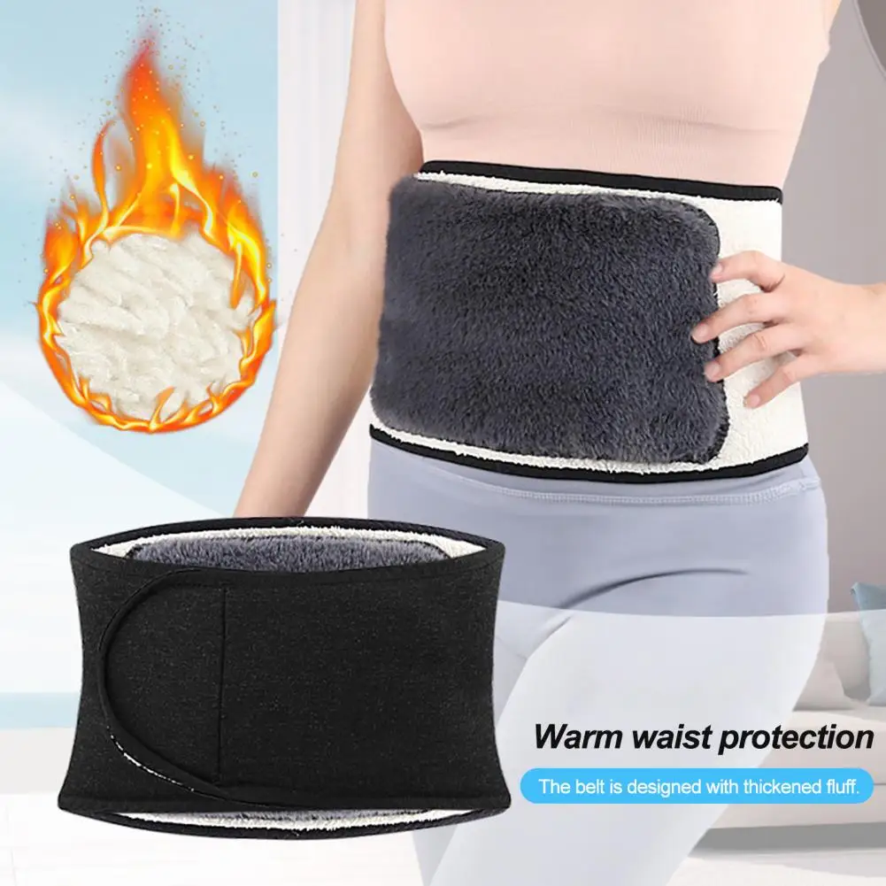 Cinto Aquecedor Cintura Ajustável para Homens e Mulheres, Suporte Lombar de Pelúcia, Protetor Abdominal, Estômago Wrap Band, Back Pain Brace