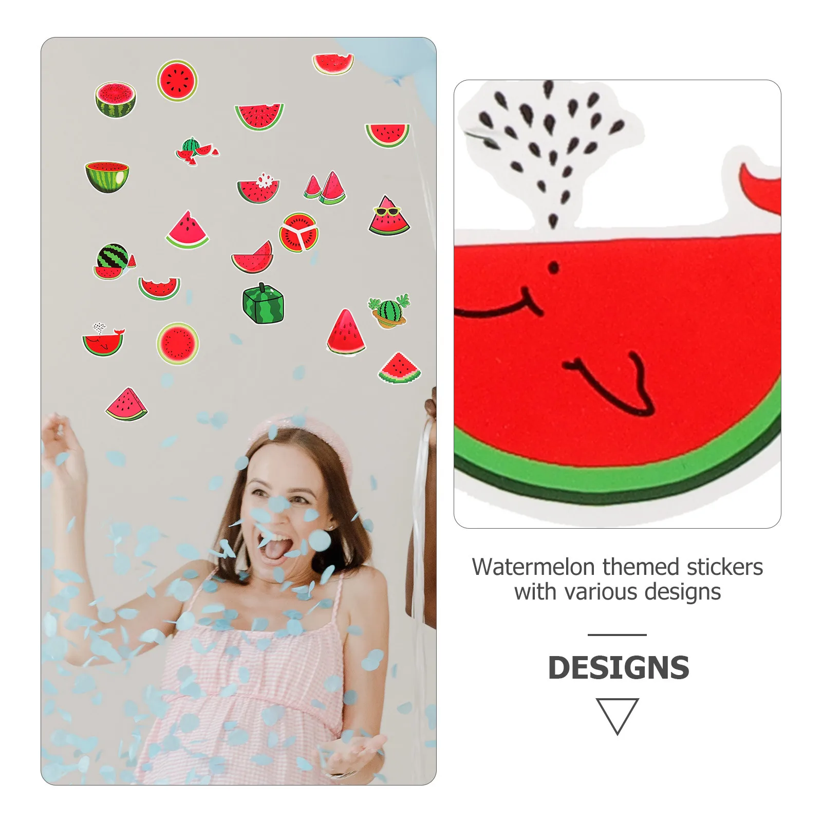 

50Pcs Watermelon Stickers Adorable Party Decorations Summer Fruit Decals Birthday Watermelon Decorations Summer Stickers