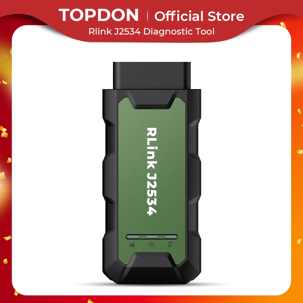 TOPDON RLink J2534 Pass-Thru Programmer OEM Reprogramming and Diagnostic Tool Enhanced J2534 VCI