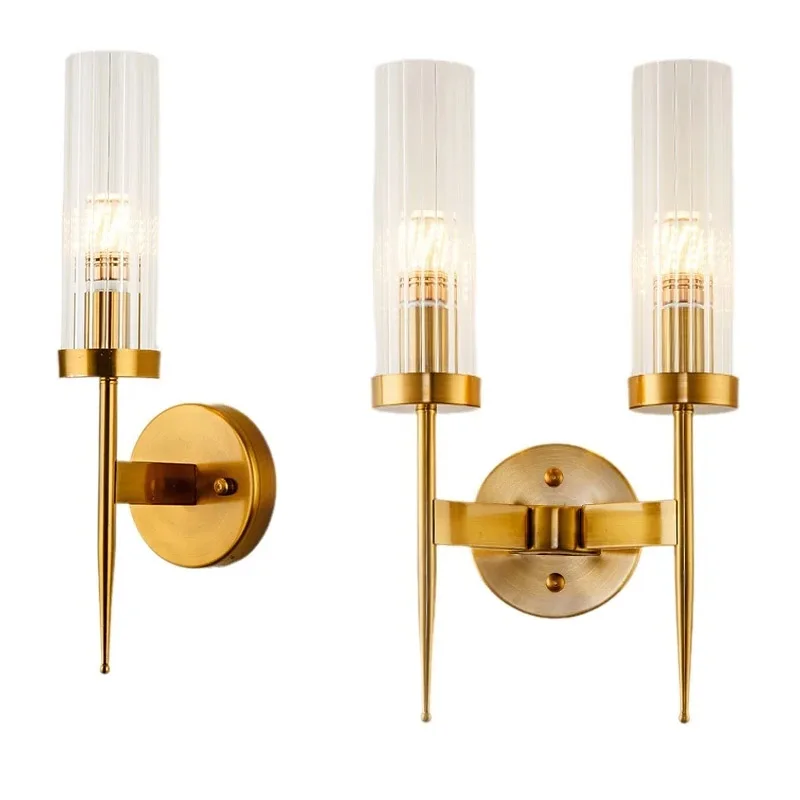 

Gold glass wall lamp