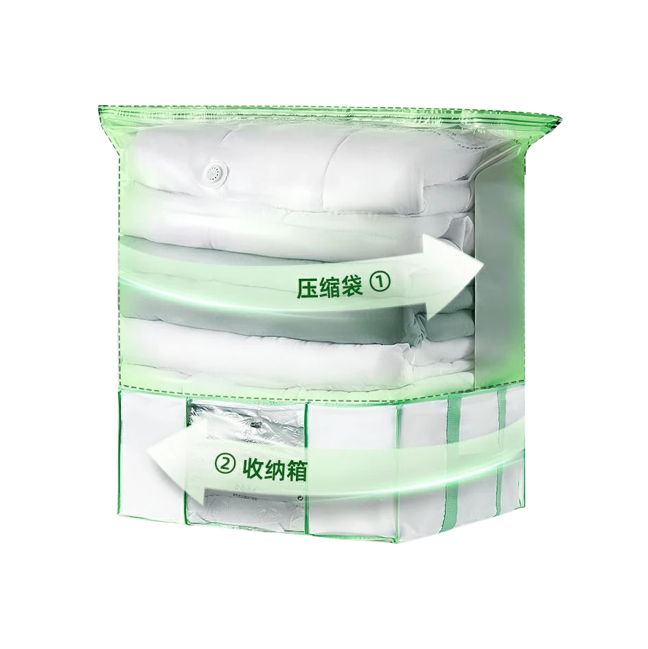 Functional Foldable Vacuum Storage Bag and Box for Organizing Your Room