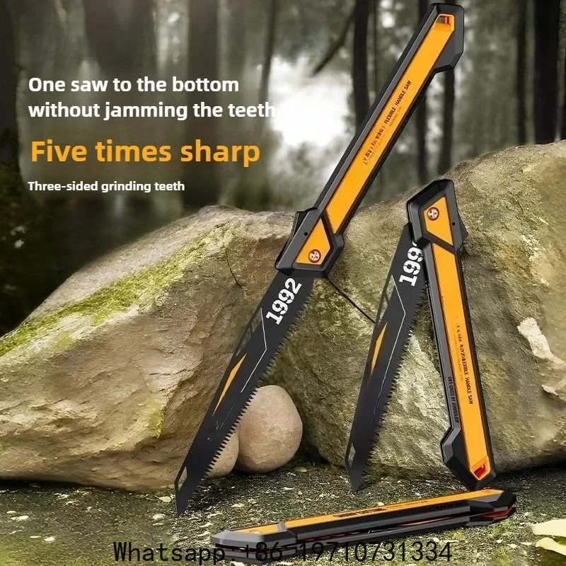 High Quality Manganese Steel Folding Hand Saw for Household Use and Outdoor Wood Sawing Perfect for Hand - Held Manual Operation