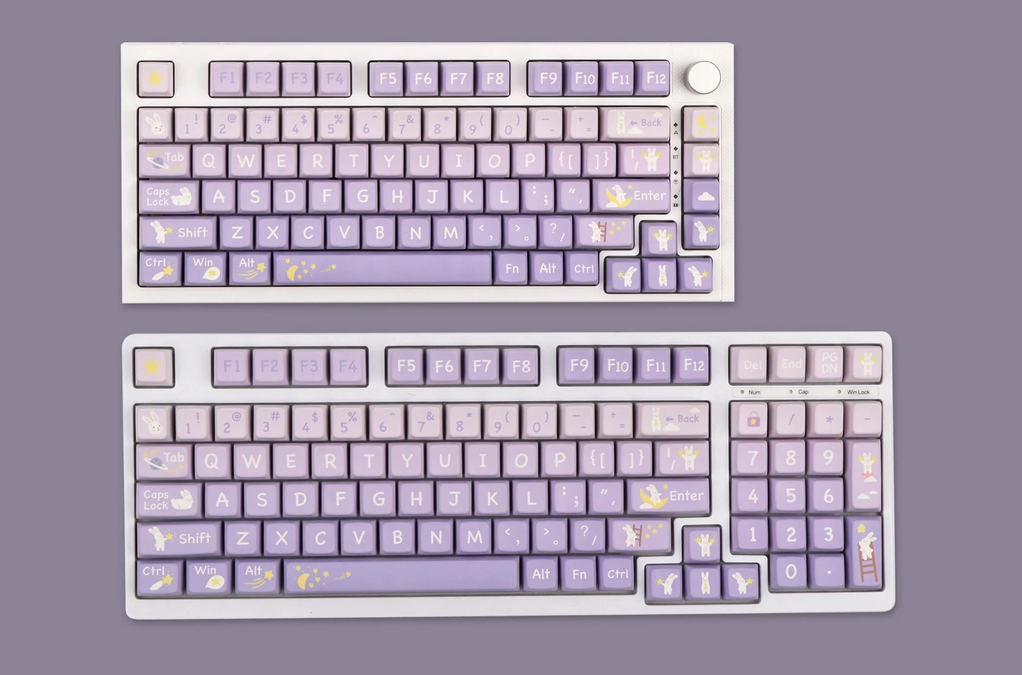 Epomaker Moonlit Bunny 138 Keycaps Set Five-side Dye Sublimation MDA/OEM Profile Keycaps set