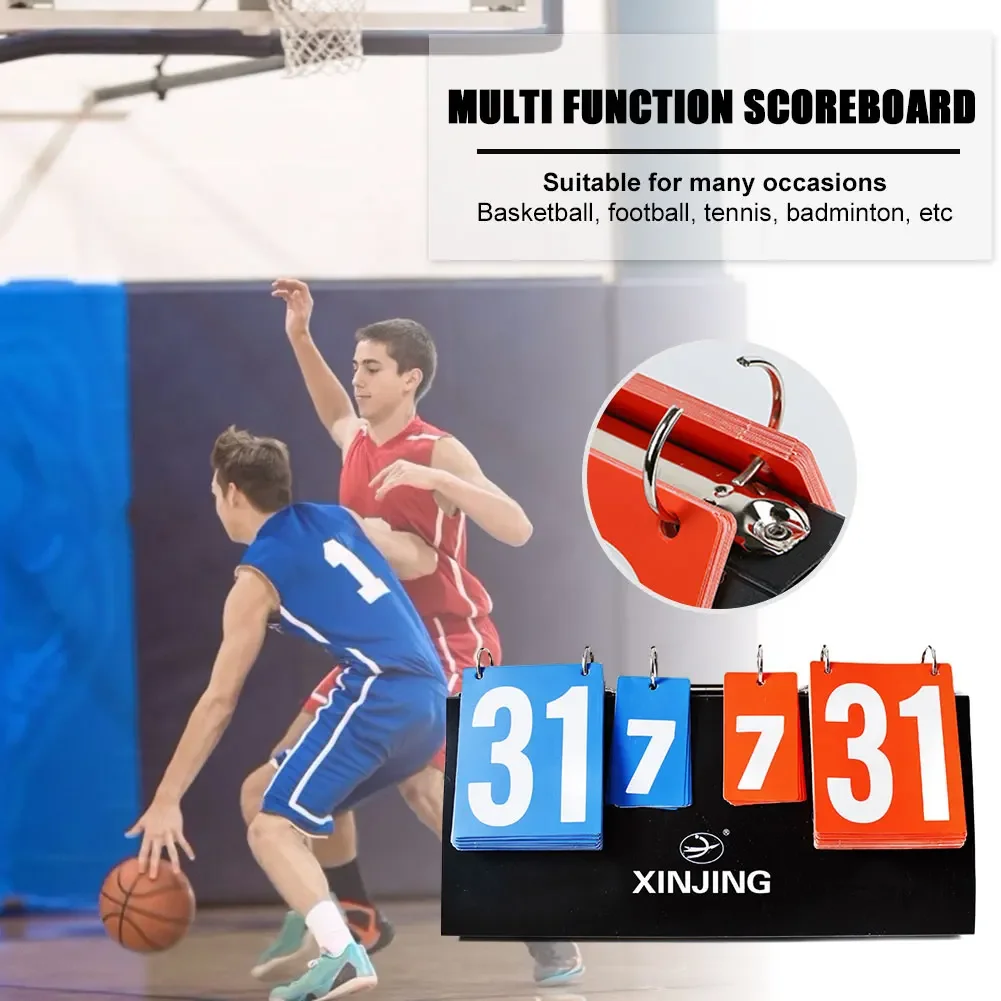 4 Digit Scoreboard Sports Competition Scoreboard for Table Tennis Basketball Badminton Football Volleyball Referee Score Board