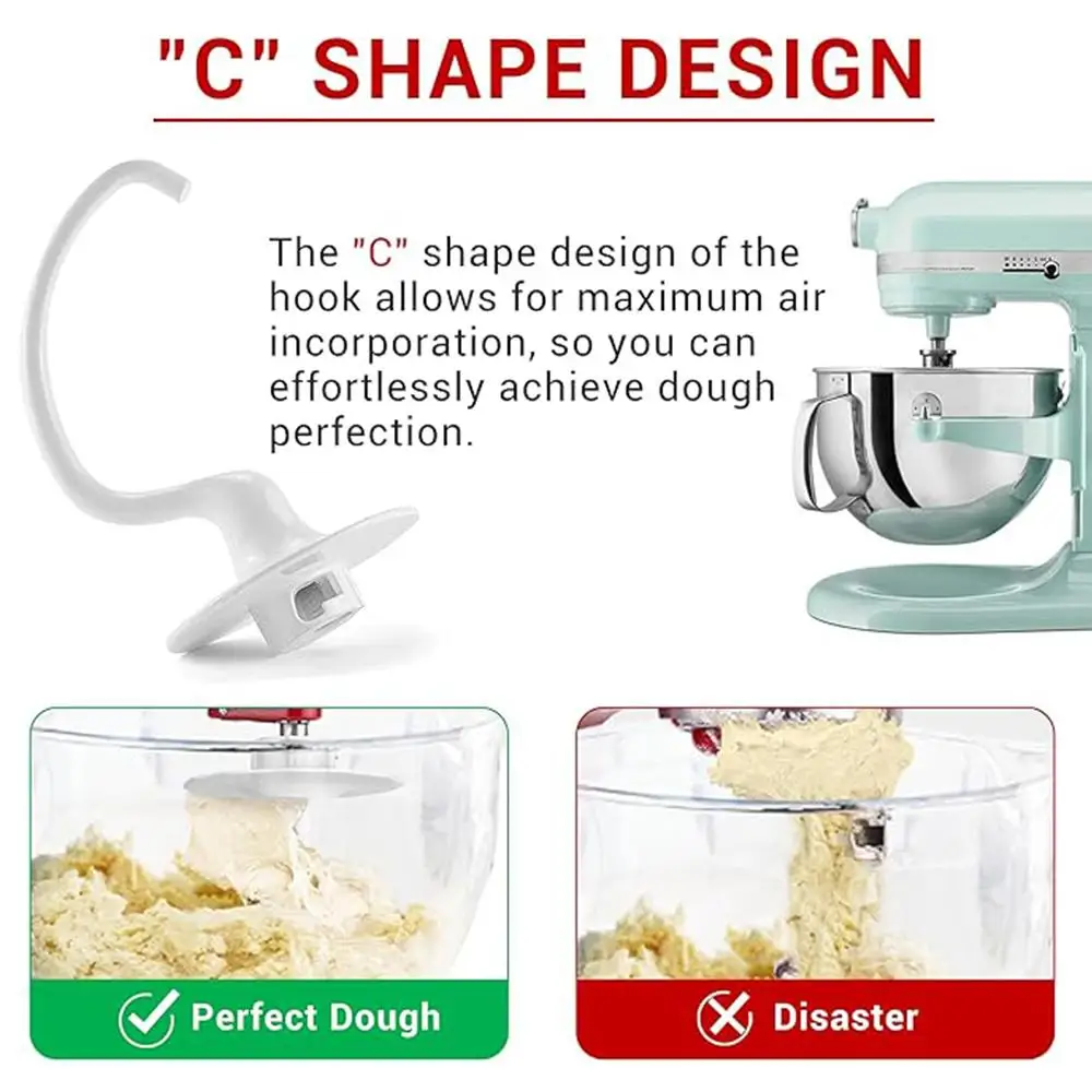 Beater Blade for 5 Quart KitchenAid Bowl Lift Mixer, Dough Hook for KitchenAid 5-6QT Bowl-Lift,  Kitchenaid Aid Stand Mixer