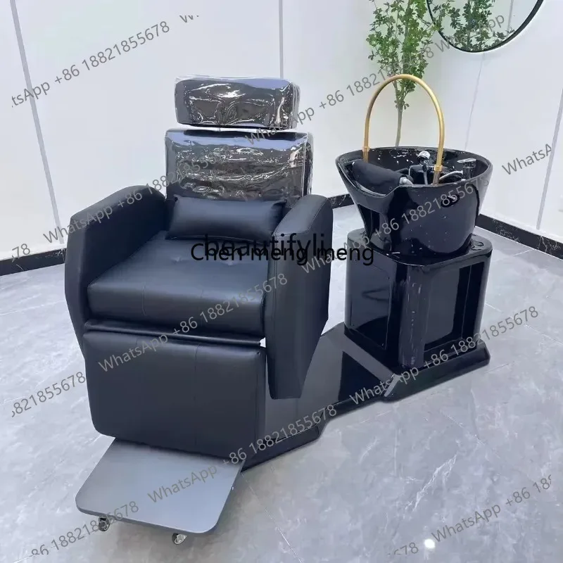 Smart High-End Hair Care Chair Rotating Hair Care Flushing Bed Multi-Functional Electric Shampoo Chair Hair Salon 26