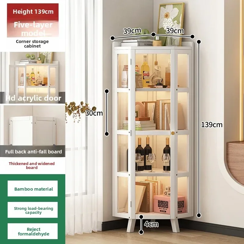 Household Goods Corner Cabinet Dining Room Corner Cabinet Wall Triangle Corner Locker Living Room Bedroom Corner Floor Storage