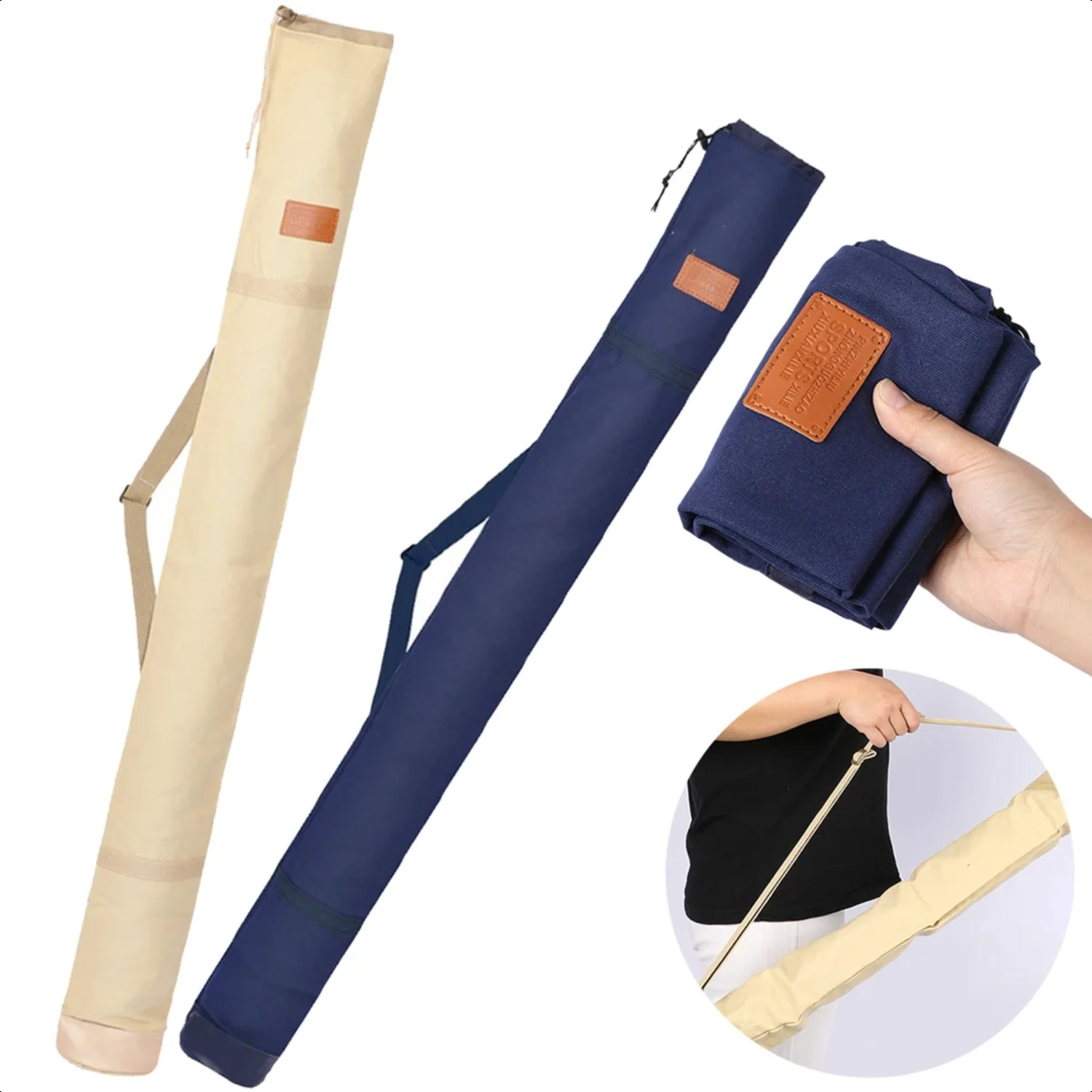 

Fishing Rod 1.2/1.3/1.4m Folding Large-Capacity Umbrella Thickening Canvas Pole Carp Fishing Rod