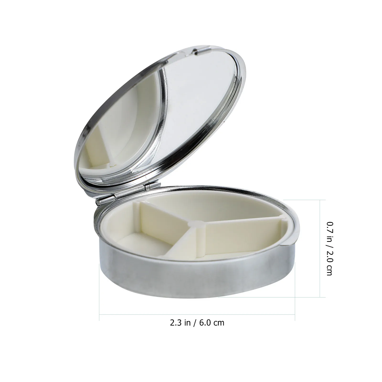 2Pcs Portable Mini Pill Boxes Medicine Organizers Round Jewelry Holders Compact Durable Storage Cases Medicine Organizers