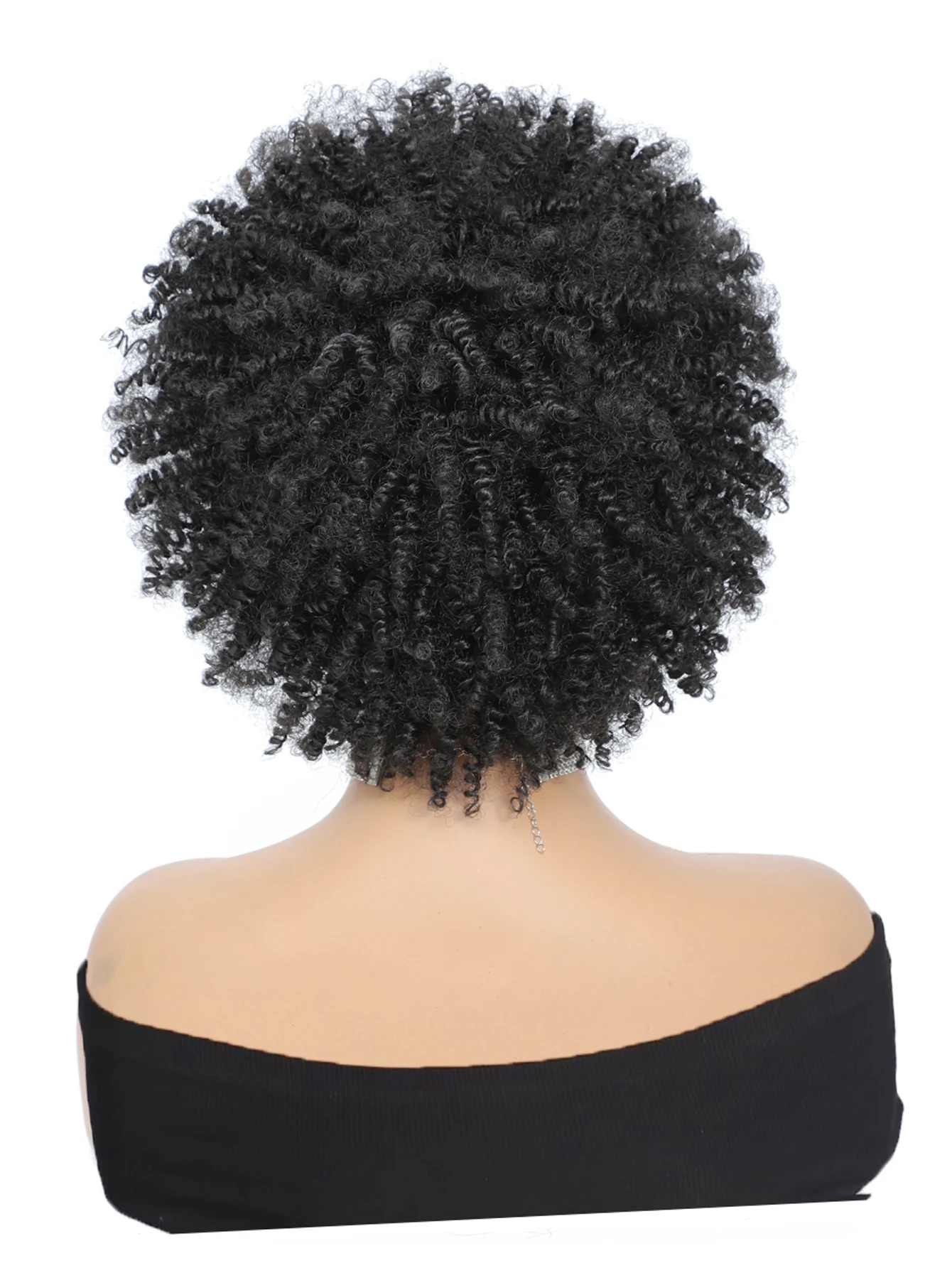 Afro Ombre Black Headband Wig Black Female Short African American Wig Synthetic African American Twisted Curly Headband Wig