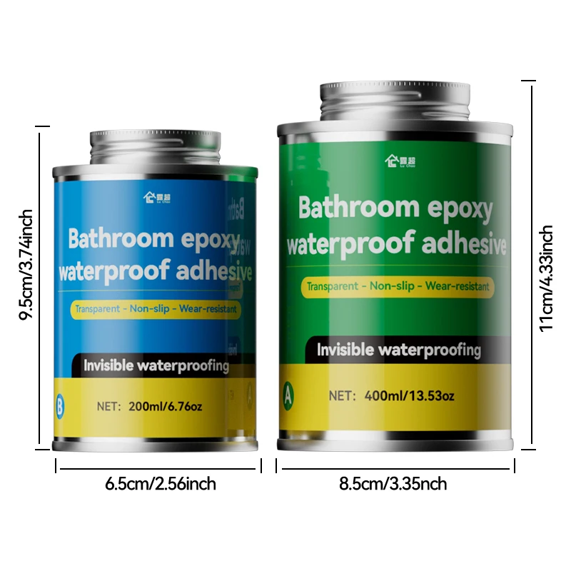 مجموعة واحدة، عامل اختراق مقاوم للماء، غراء كريستالي ماسي شفاف بدون طوب تحطيم، طلاء مقاوم للماء لمنع تسرب الأرضية