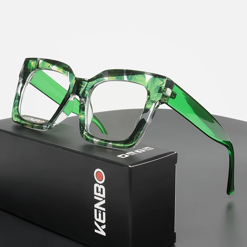

Colorful Square Anti Blue Light Glasses Vintage Transparent Lens Eyeglasses for Women Fashion Unique Decorative Glasses Frame