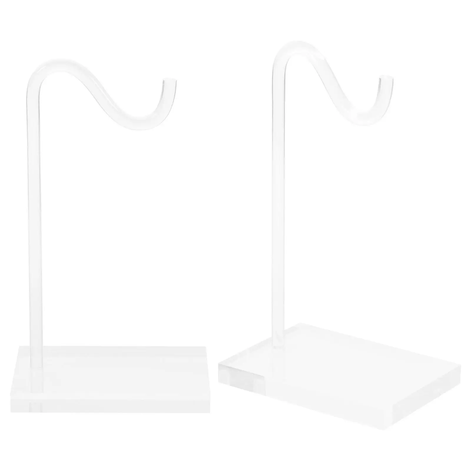 2Pcs Acrylic Jewelry Organizer Stand Compact Earring Necklace Storage Rack Desktop Display Holder for Bracelets